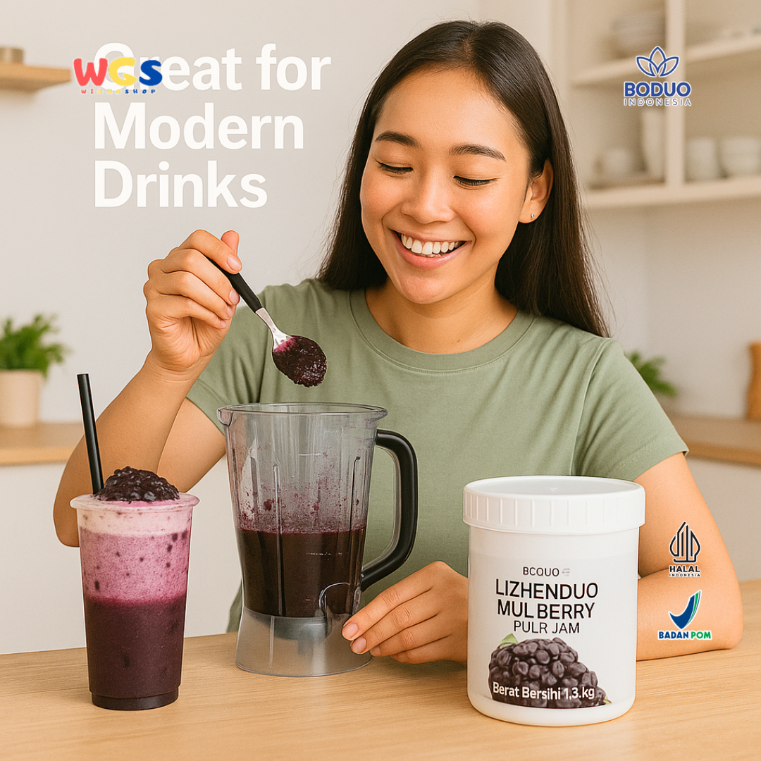 BODUO LIZHENDUO Mulberry Pulp Jam 1.2kg | Bahan Minuman Kekinian Rasa Buah Murbei Asli