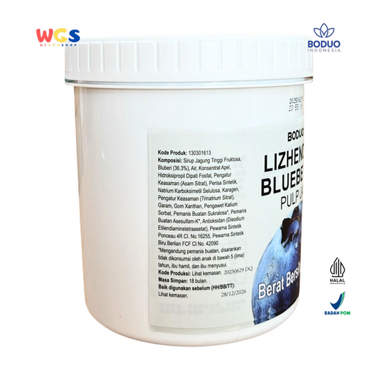 BODUO Lizhenduo Blueberry Pulp Jam 1.2 kg | Drink Base & Blueberry Topping