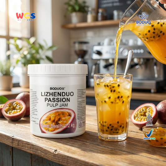 BODUO Lizhenduo Passion Pulp Jam 1.2kg – Selai Markisa Premium untuk Minuman dan Dessert