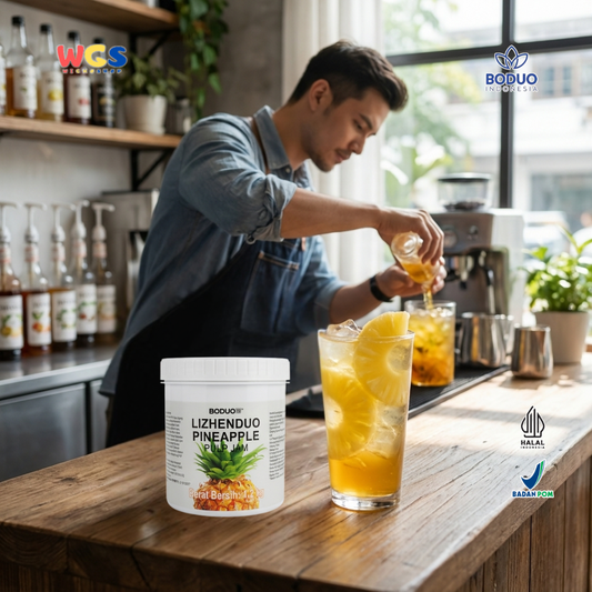 BODUO Lizhenduo Pineapple Pulp Jam 1.2kg – Selai Nanas Premium untuk Minuman dan Dessert