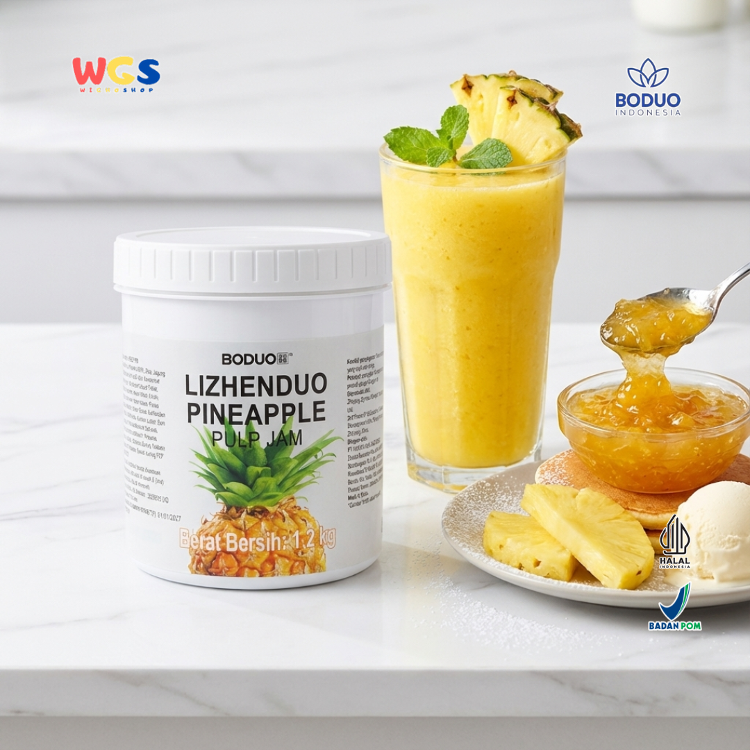 BODUO Lizhenduo Pineapple Pulp Jam 1.2kg – Selai Nanas Premium untuk Minuman dan Dessert