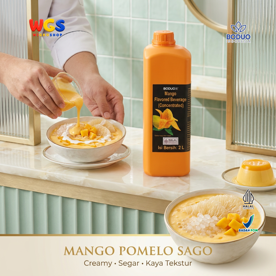 BODUO Mango Syrup Flavored Beverage Concentrate 2L – Fresh Mango Syrup for Trendy Drinks
