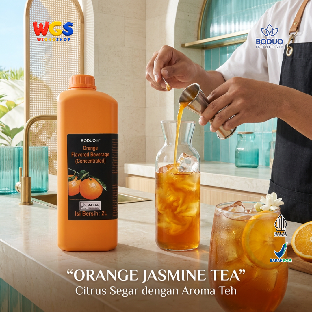 BODUO Orange Flavored Beverage Concentrate 2L – Premium Orange Syrup for Drinks & Desserts