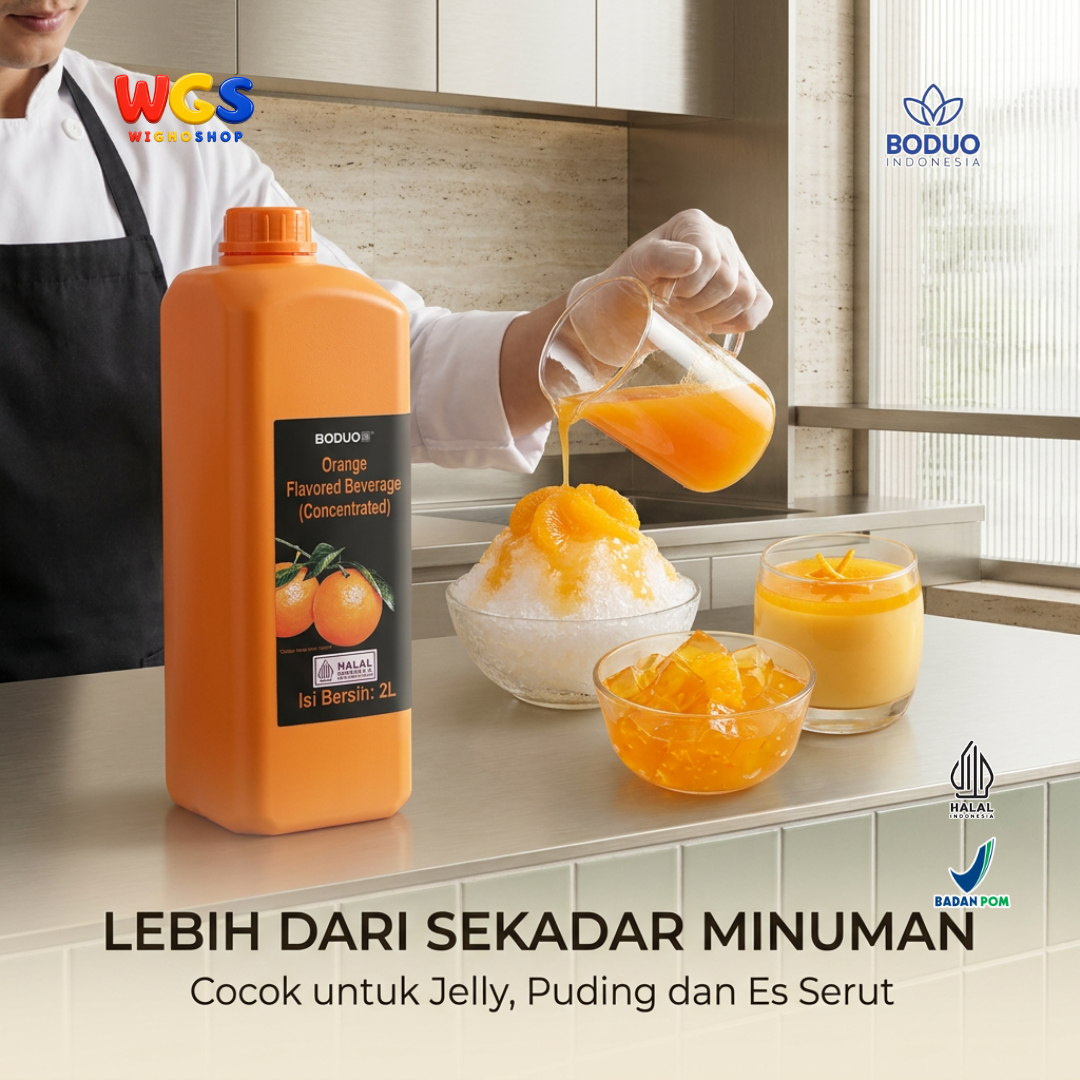 BODUO Orange Flavored Beverage Concentrate 2L – Premium Orange Syrup for Drinks & Desserts