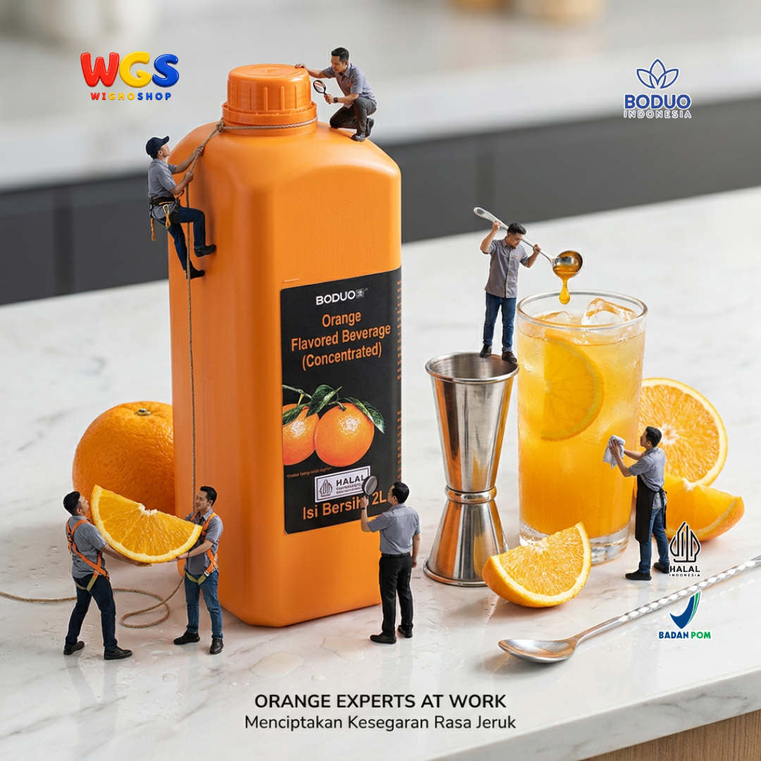 BODUO Orange Flavored Beverage Concentrate 2L – Premium Orange Syrup for Drinks & Desserts