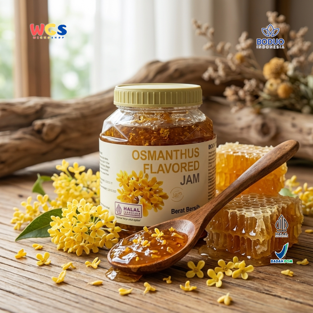 BODUO Osmanthus Flavored Jam 1kg – Selai Bunga Osmanthus Premium untuk Minuman & Dessert