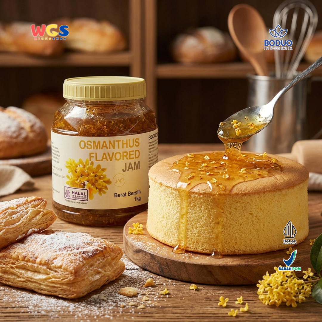 BODUO Osmanthus Flavored Jam 1kg – Selai Bunga Osmanthus Premium untuk Minuman & Dessert