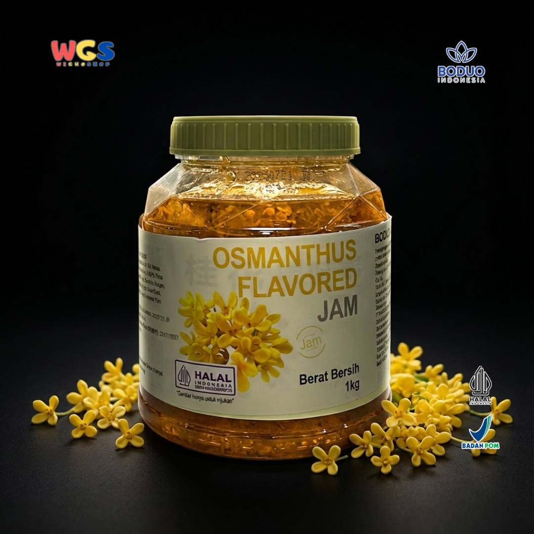 BODUO Osmanthus Flavored Jam 1kg – Selai Bunga Osmanthus Premium untuk Minuman & Dessert