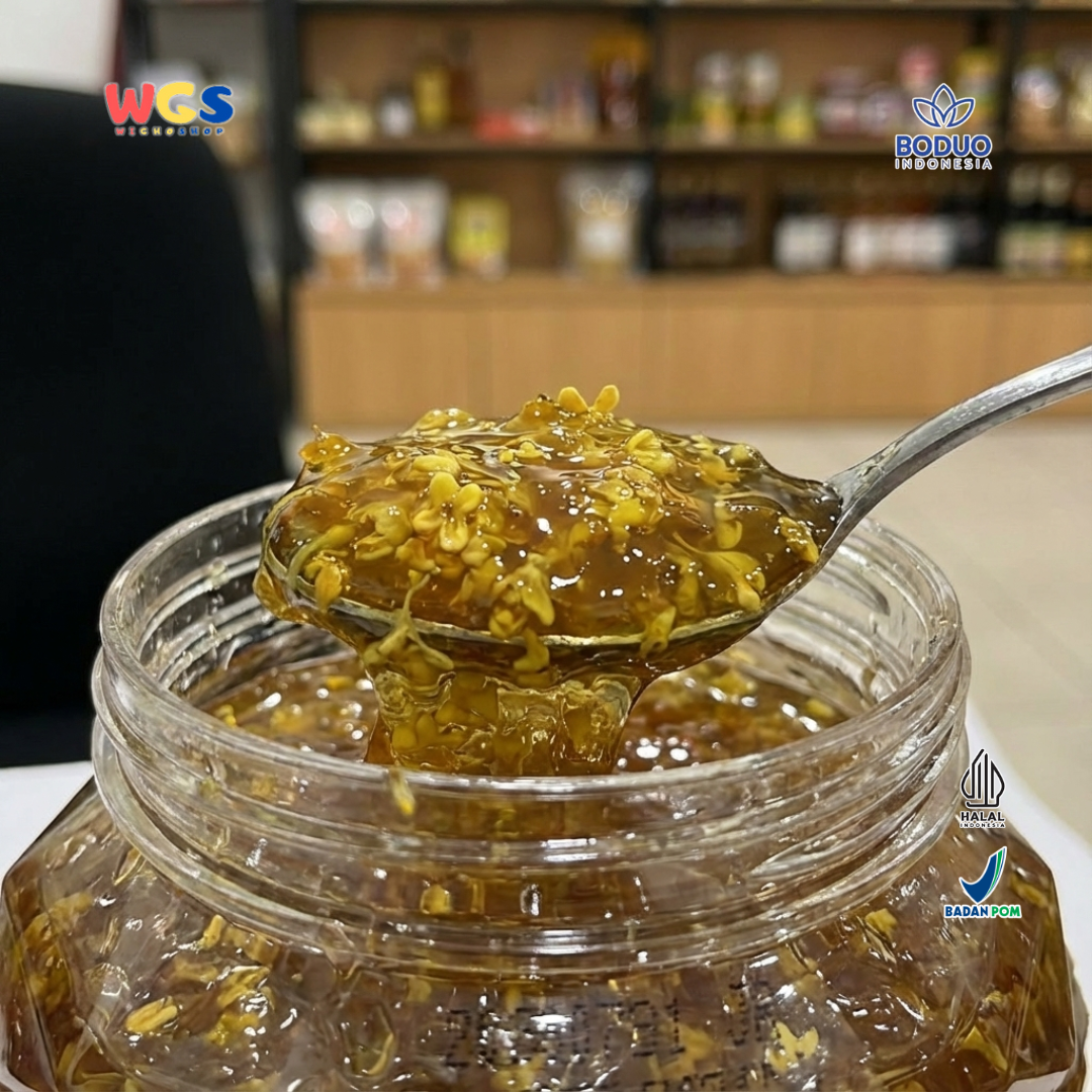 BODUO Osmanthus Flavored Jam 1kg – Selai Bunga Osmanthus Premium untuk Minuman & Dessert