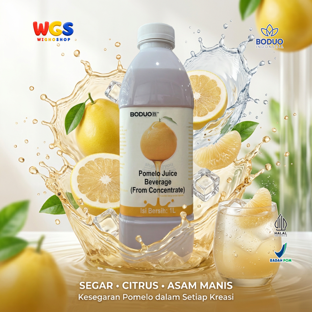 BODUO Pomelo Juice Syrup 1 Liter - Sirup Pomelo untuk Mocktail Soda Fruit Tea Minuman Cafe