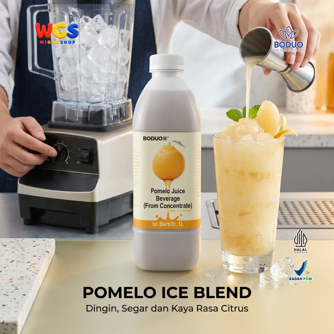BODUO Pomelo Juice Syrup 1 Liter - Sirup Pomelo untuk Mocktail Soda Fruit Tea Minuman Cafe