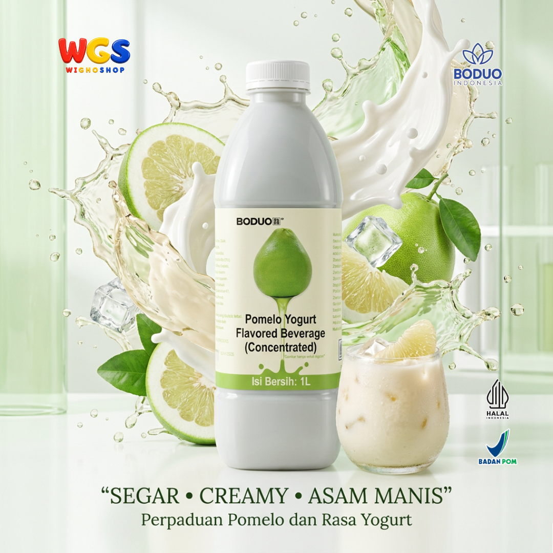 BODUO Pomelo Yogurt Syrup 1 Liter - Sirup Yoghurt Pomelo untuk Fruit Tea Minuman Kekinian Cafe