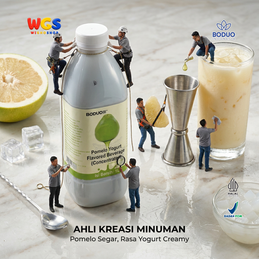 BODUO Pomelo Yogurt Syrup 1 Liter - Sirup Yoghurt Pomelo untuk Fruit Tea Minuman Kekinian Cafe