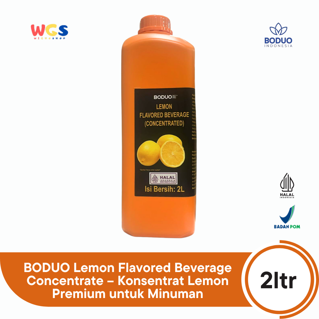 BODUO Syrup Lemon Flavored Beverage Concentrate 2L – Konsentrat Lemon Premium untuk Minuman