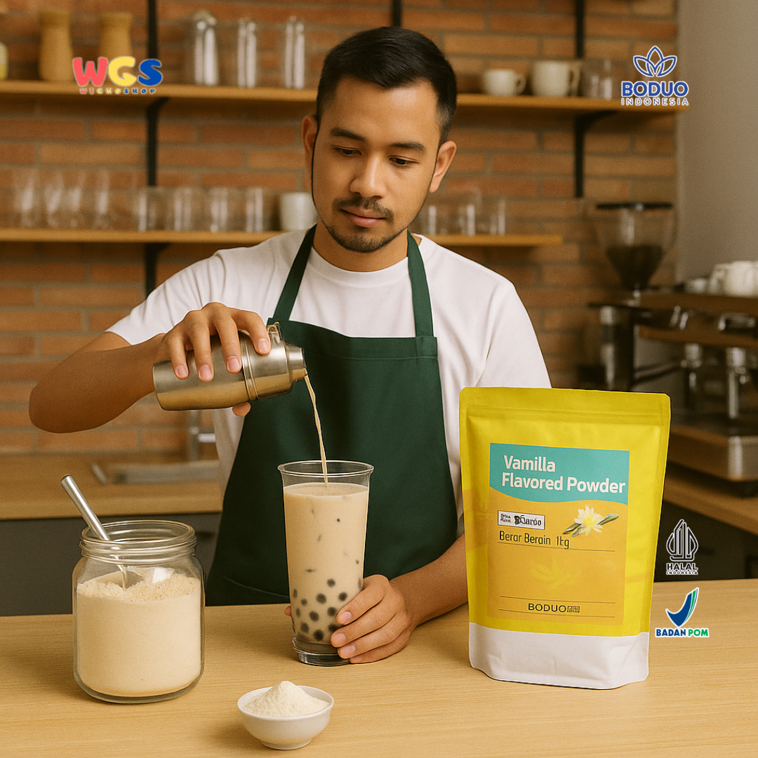 BODUO Vanilla Flavored Powder 1kg – Bubuk Minuman Rasa Vanila Lembut untuk Aneka Kreasi