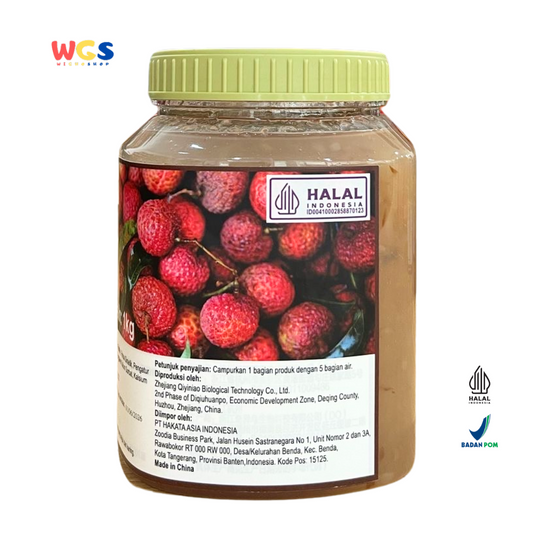 BODUO Xinsheng Lychee Jam 1kg – Selai Leci Premium untuk Campuran Minuman Kekinian & Topping Dessert