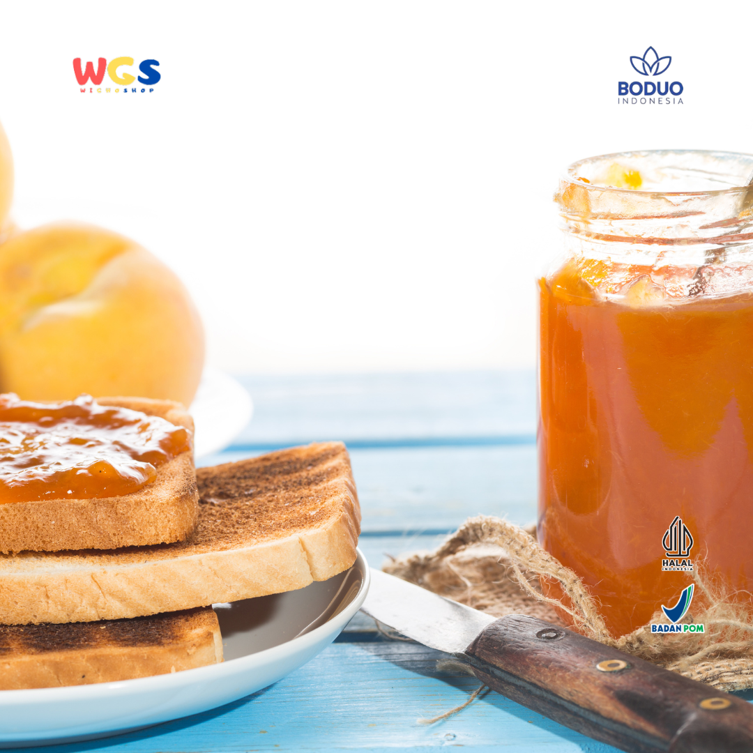 BODUO Xinsheng Peach Jam 1kg – Selai Buah Persik untuk Minuman Kekinian