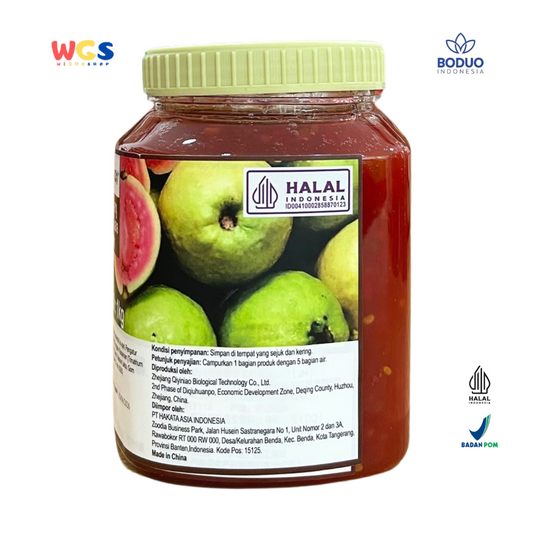 BODUO Xinsheng Pink Guava Jam 1kg – Red Guava Jam for Trendy Drinks