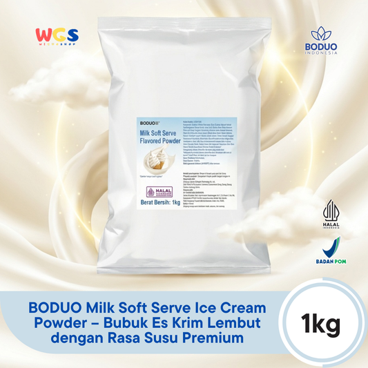 BODUO Milk Soft Serve Ice Cream Powder 1kg – Soft Ice Cream Powder with Premium Milk Flavor