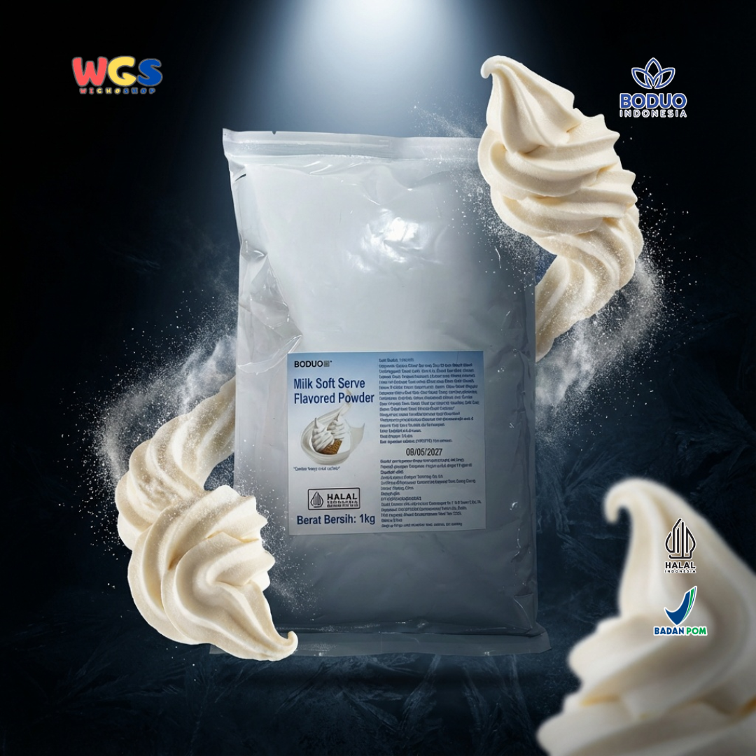 BODUO Milk Soft Serve Ice Cream Powder 1kg – Soft Ice Cream Powder with Premium Milk Flavor