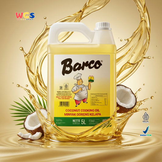 Barco Coconut Cooking Oil 5L - Minyak Goreng Kelapa 100% untuk Goreng, Tumis dan Masak