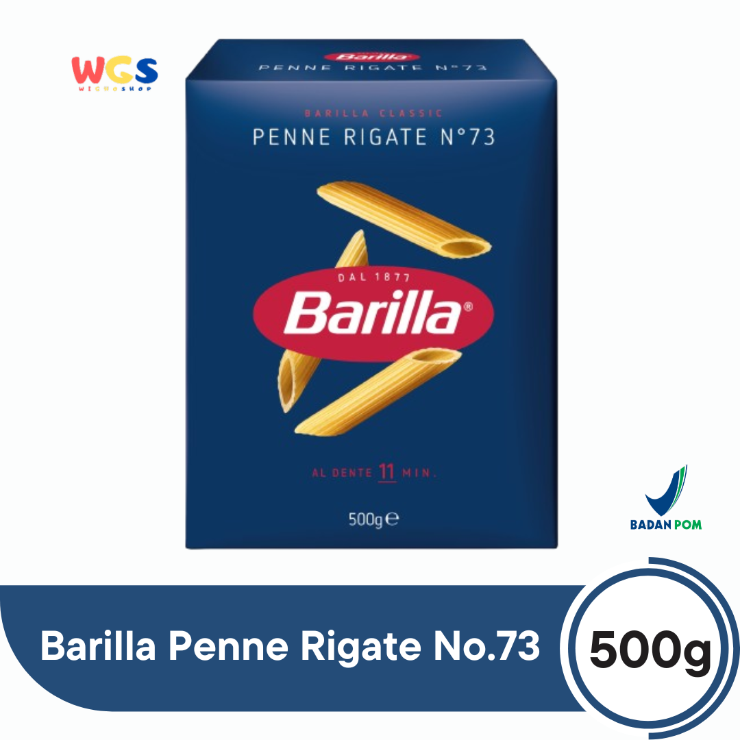 Barilla Penne Rigate No.73 Pasta Italia 500g (Durum Wheat Semolina Al Dente 11 Menit)