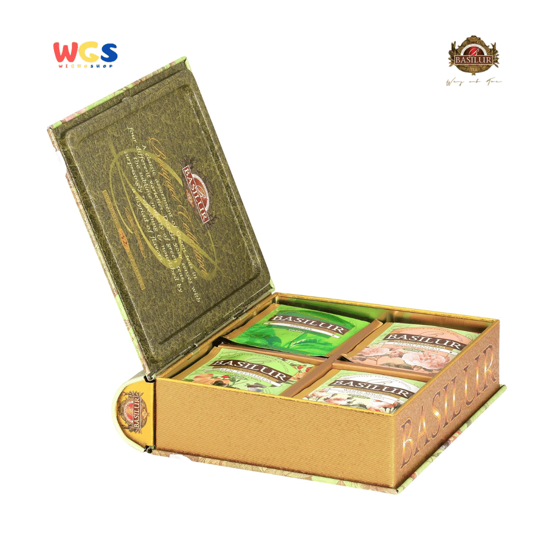 Basilur Bouquet Collection 48g – 32 Sachets Aromatic Green Tea with a Touch of Flowers and Fruit