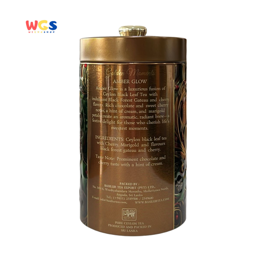 Basilur Golden Moments Amber Glow 100g – Ceylon Black Tea Premium Aroma Cokelat & Cherry