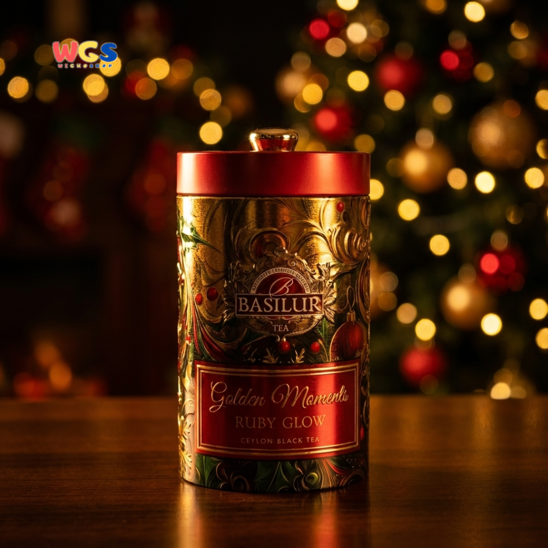 Basilur Golden Moments Ruby Glow Ceylon Black Tea 100g – Premium Festive Blend