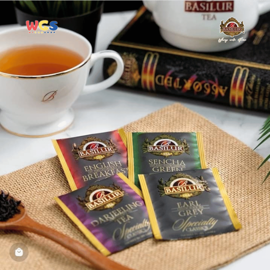 Basilur Specialty Classics 64g – 32 Sachet Teh Hitam & Hijau Premium dalam Koleksi Eksklusif