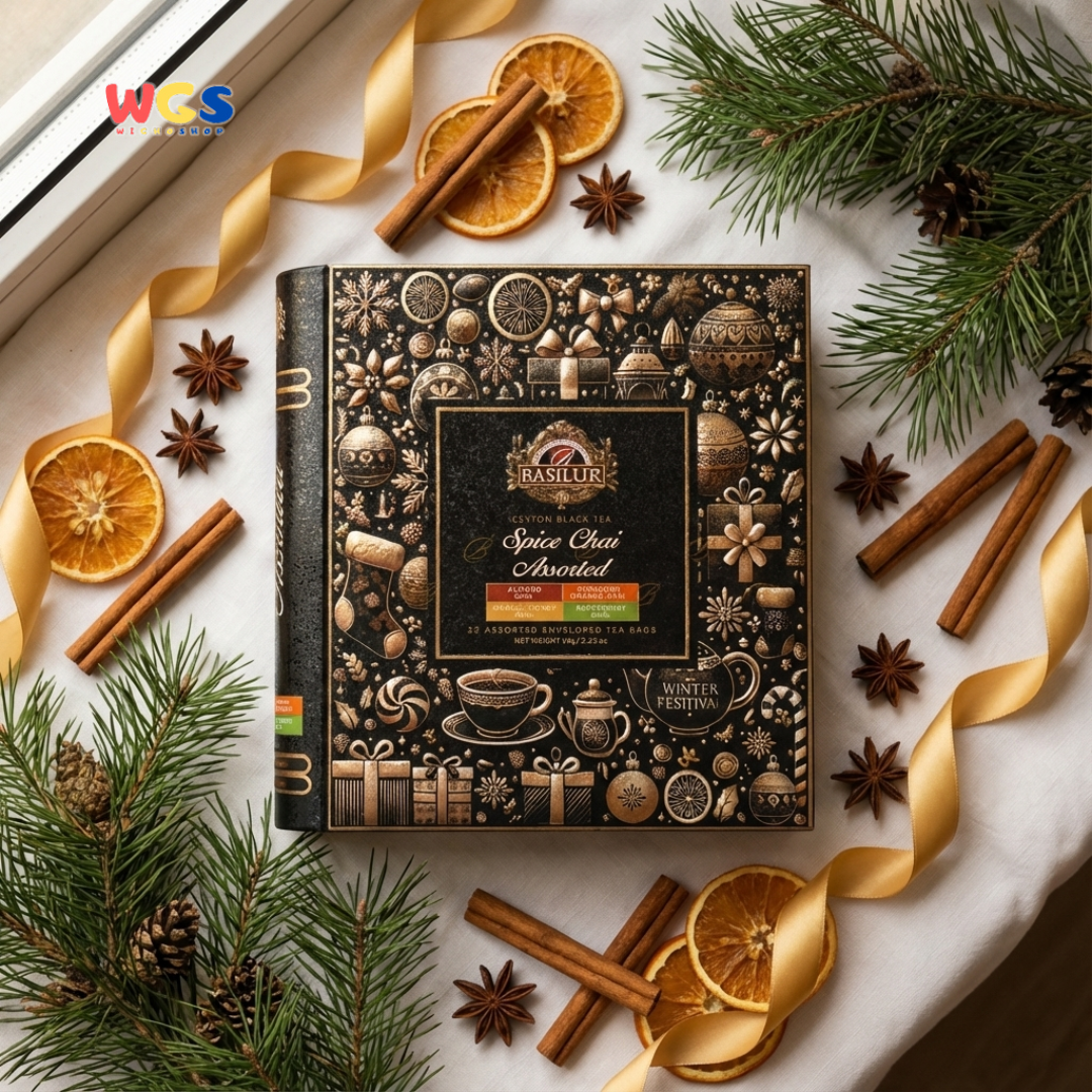 Basilur Spice Chai Assorted Tea Book 32 Tea Bags – Premium Ceylon Black Tea Selection