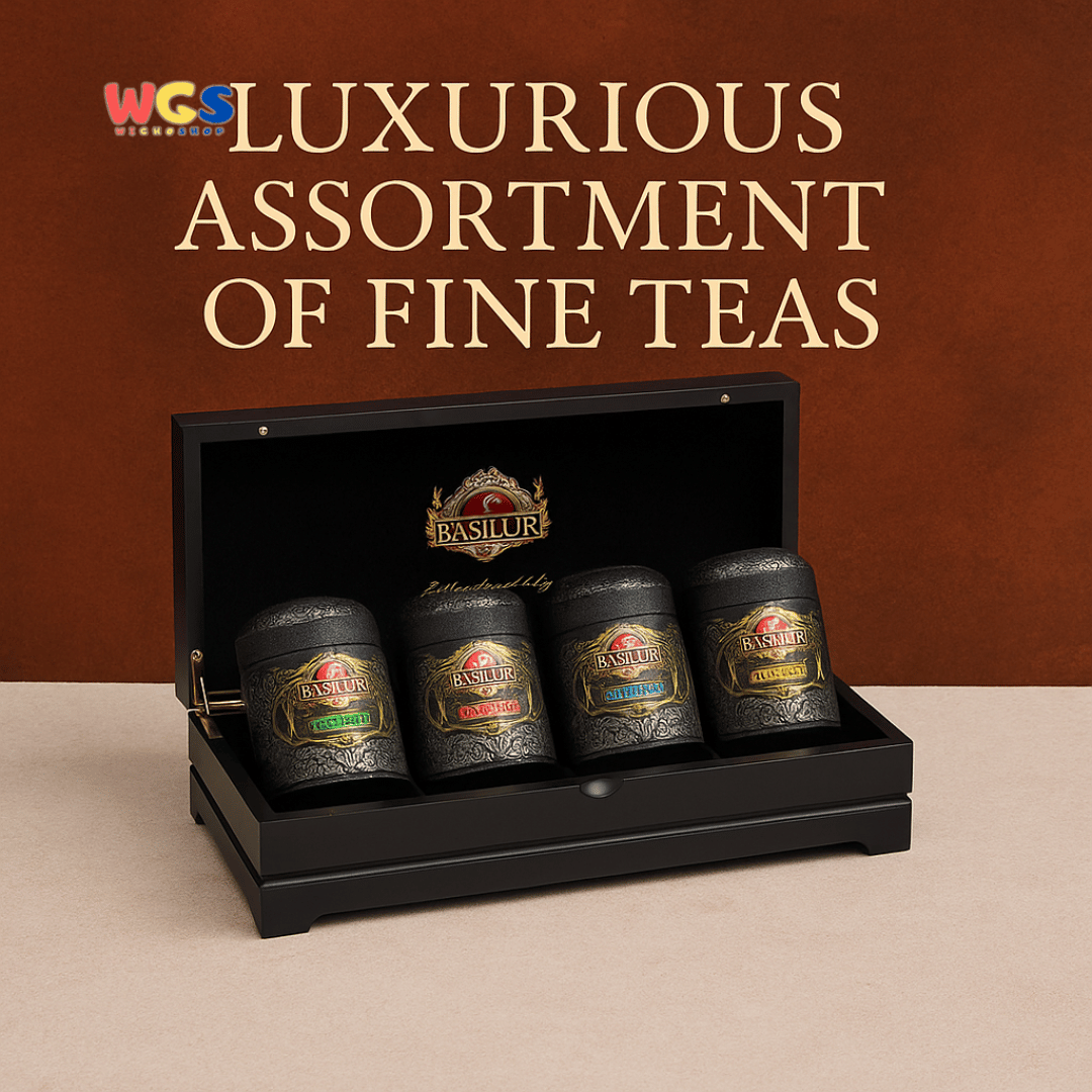 Basilur World Tea Collection Gift Box - 4 World Tea Caddies x 50g