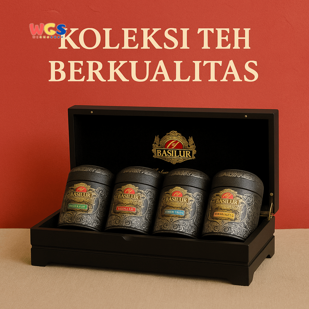 Basilur World Tea Collection Gift Box - 4 World Tea Caddies x 50g