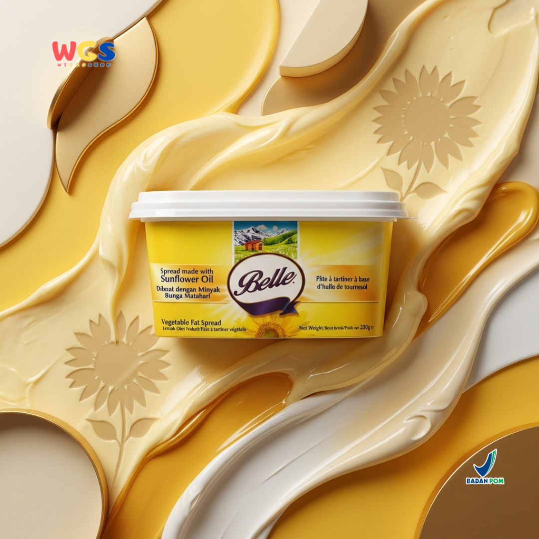 Belle Vegetable Fat Spread with Sunflower Oil 250g - Margarin Oles Serbaguna untuk Roti