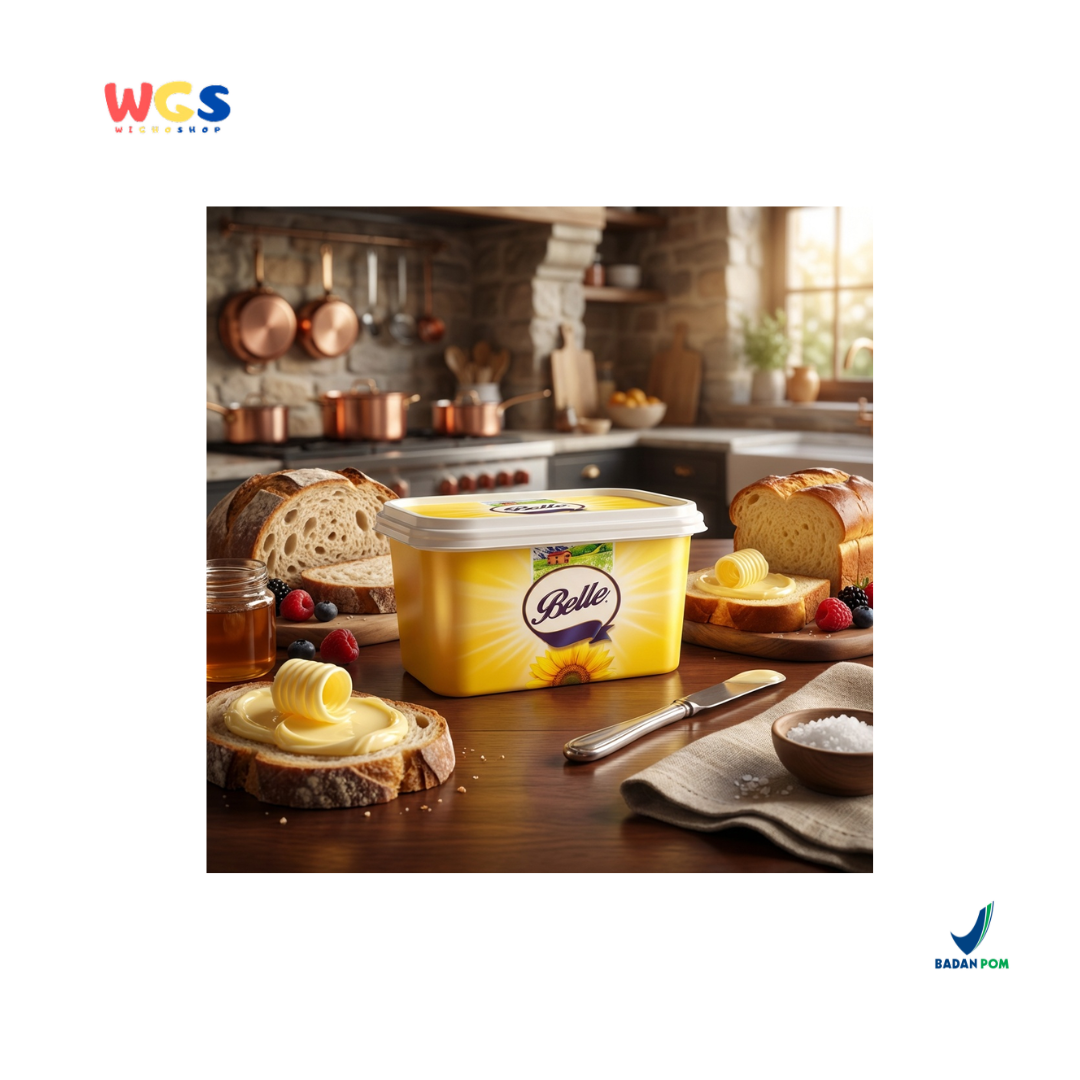 Belle Vegetable Fat Spread with Sunflower Oil 500g - Margarin Oles Serbaguna untuk Roti