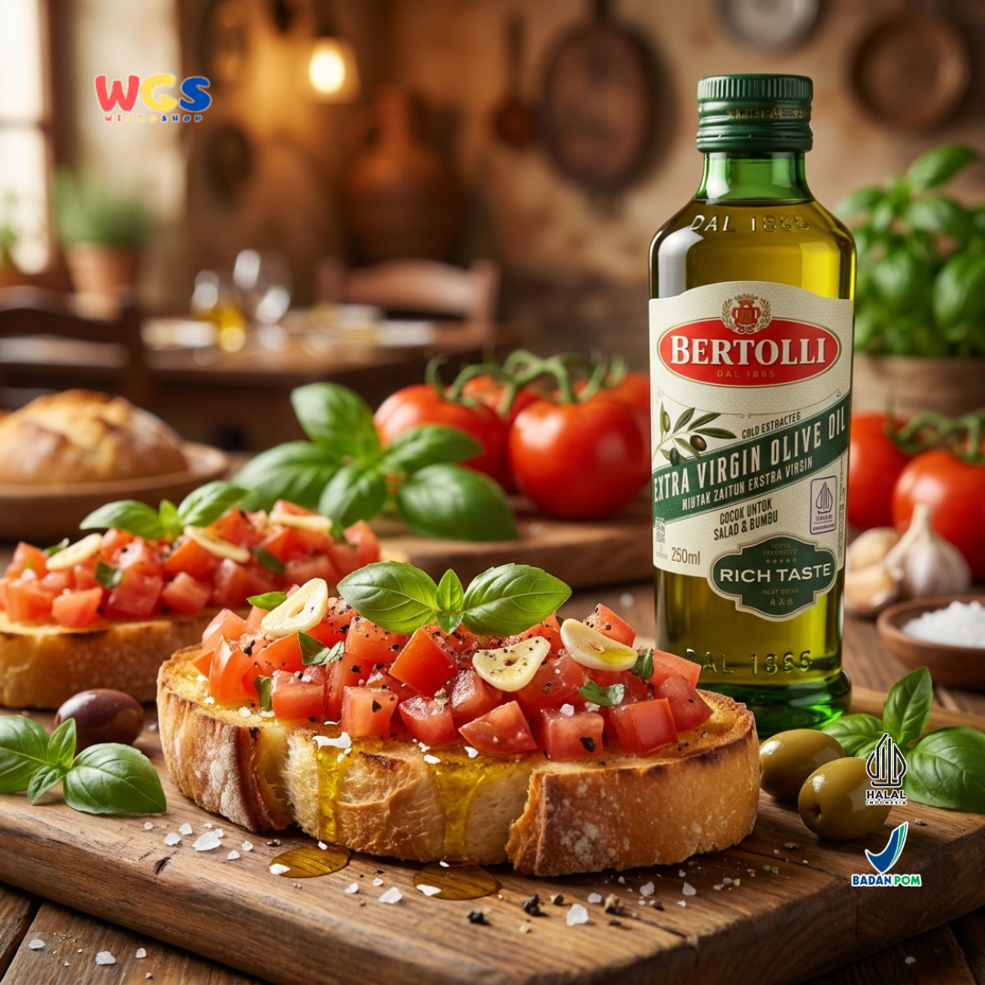 Bertolli Extra Virgin Olive Oil Rich Taste 250ml - Minyak Zaitun Extra Virgin untuk Salad & Bumbu