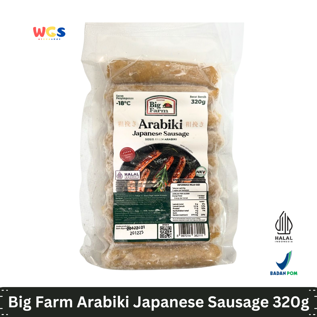 Big Farm Arabiki Japanese Sausage 320g – Premium Japanese Chicken Sausage, Delicious and Savory