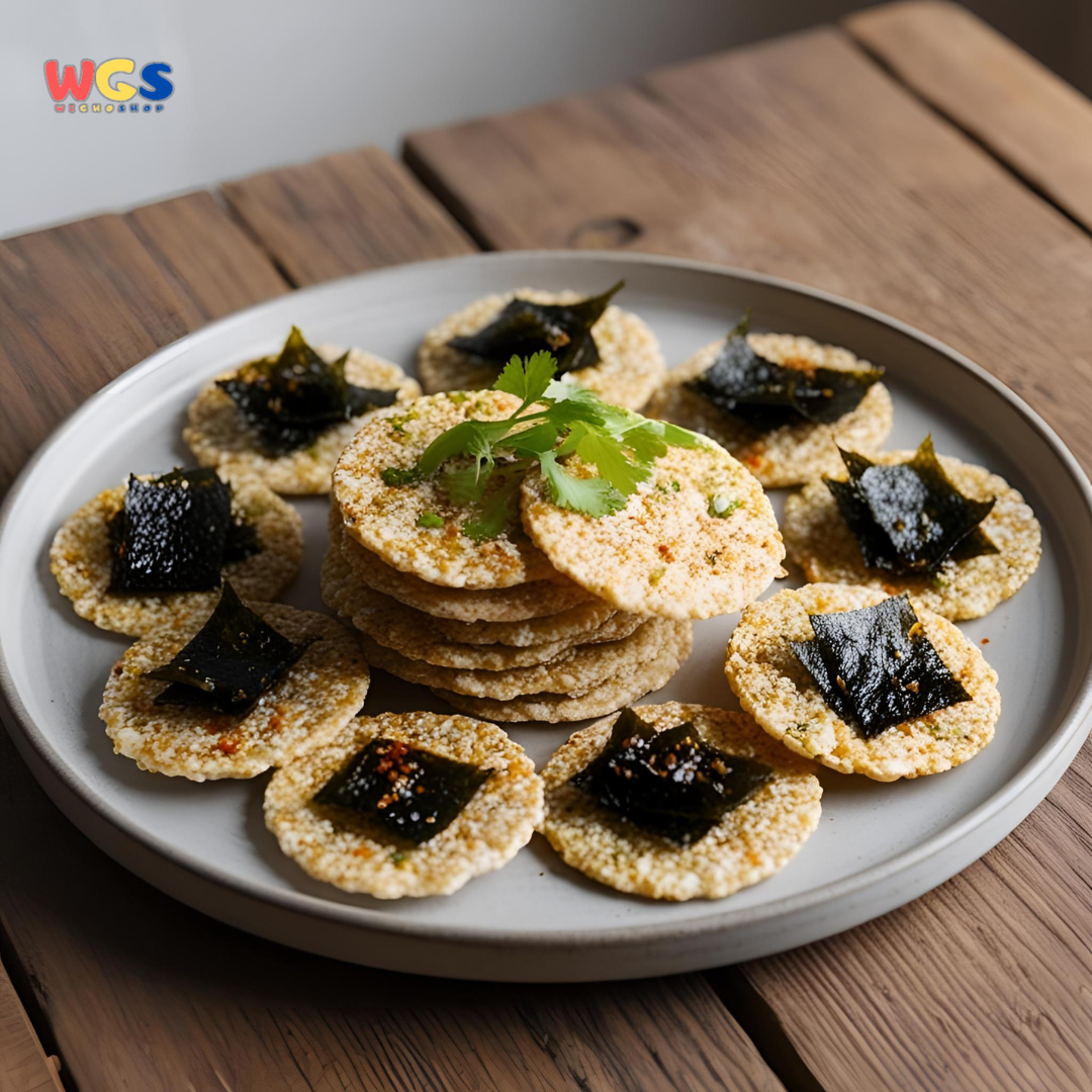 Bin Bin Rice Crackers Seaweed Spicy 135g - Kerupuk Beras Rumput Laut Pedas, Renyah dan Gurih