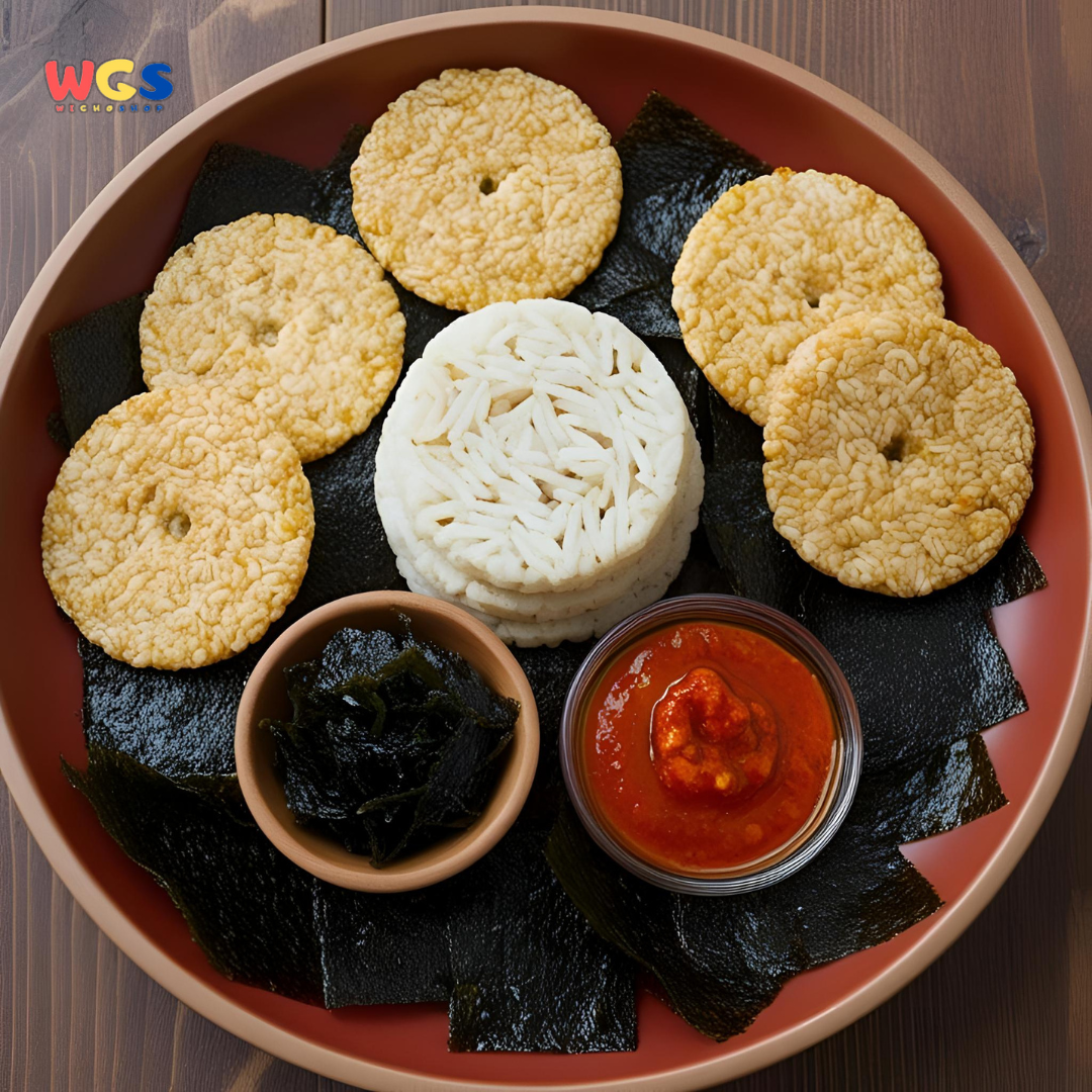 Bin Bin Rice Crackers Seaweed Spicy 135g - Kerupuk Beras Rumput Laut Pedas, Renyah dan Gurih