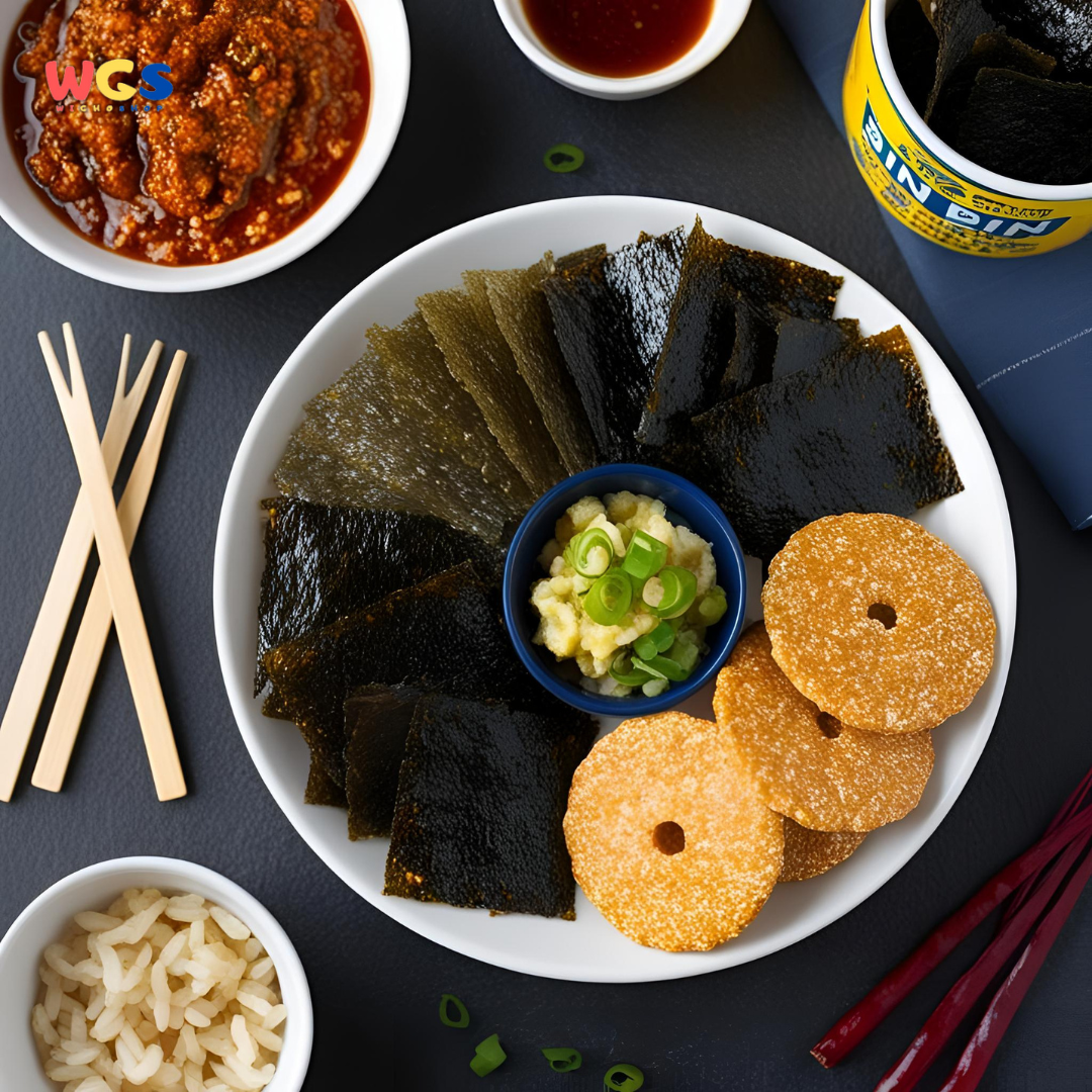 Bin Bin Rice Crackers Seaweed Spicy 135g - Kerupuk Beras Rumput Laut Pedas, Renyah dan Gurih