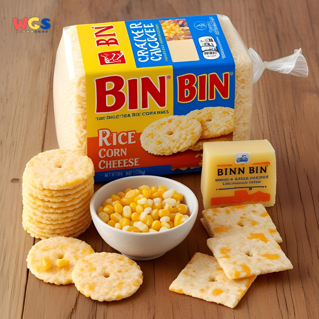 Bin Bin Rice Crackers Corn Cheese Flavor 105g - Kerupuk Beras Rasa Jagung Keju, Renyah dan Gurih
