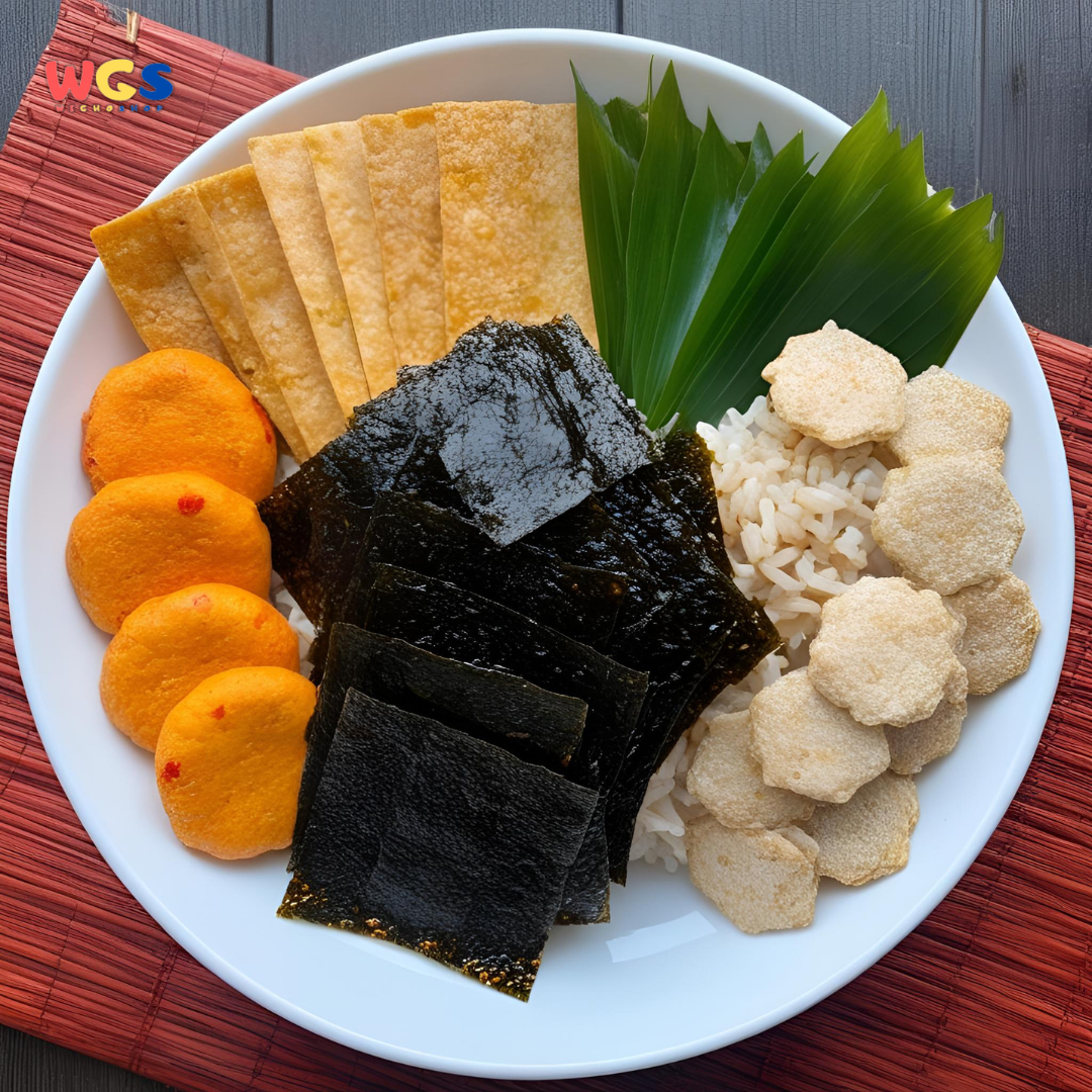 Bin Bin Rice Crackers Seaweed Spicy 135g - Kerupuk Beras Rumput Laut Pedas, Renyah dan Gurih