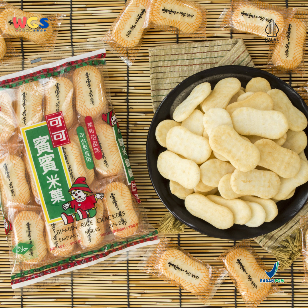 Bin Bin Rice Crackers Original 150g - Kerupuk Beras Gurih, Manis & Renyah