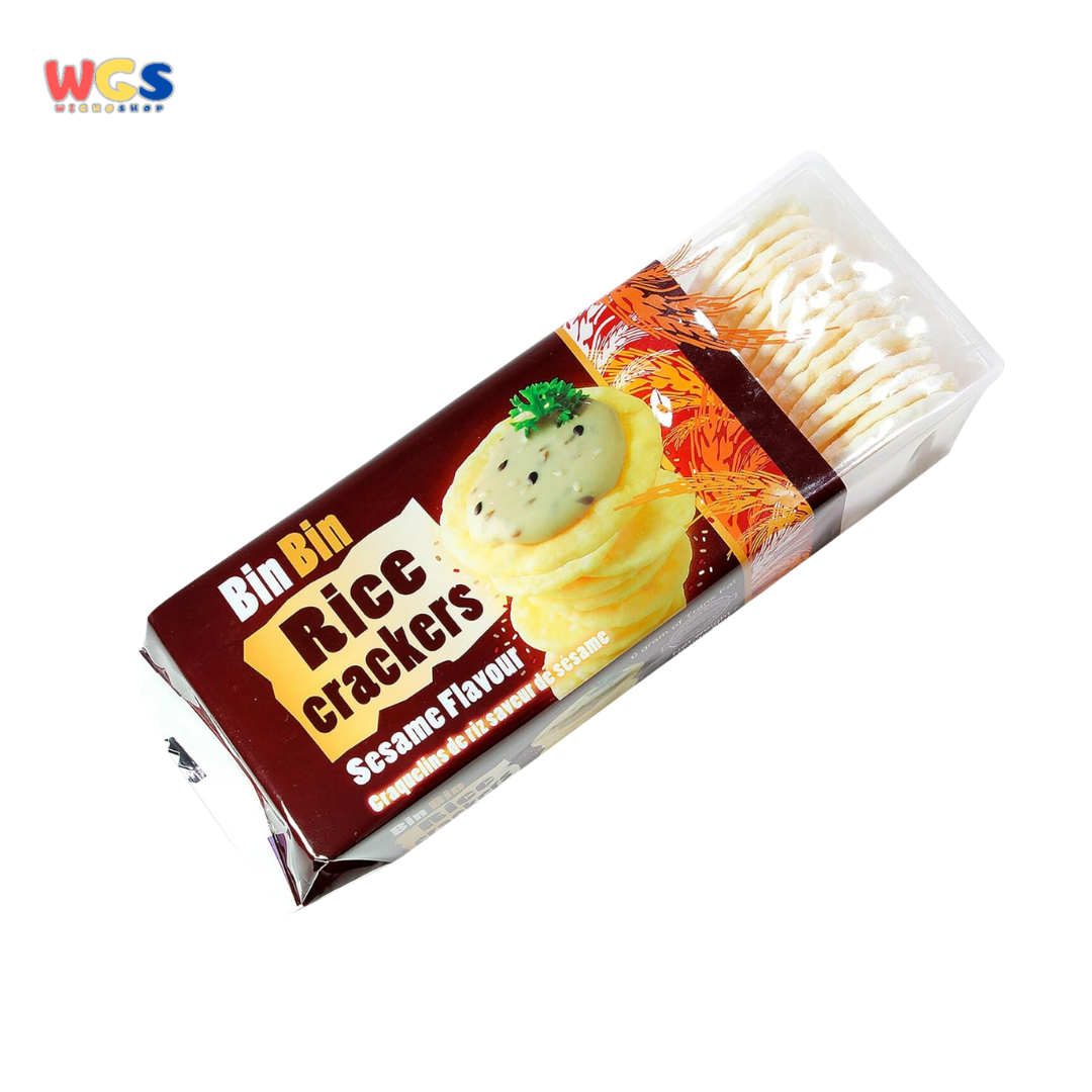 Bin Bin Rice Crackers Sesame Flavor 100g - Kerupuk Beras Rasa Wijen, Renyah dan Gurih