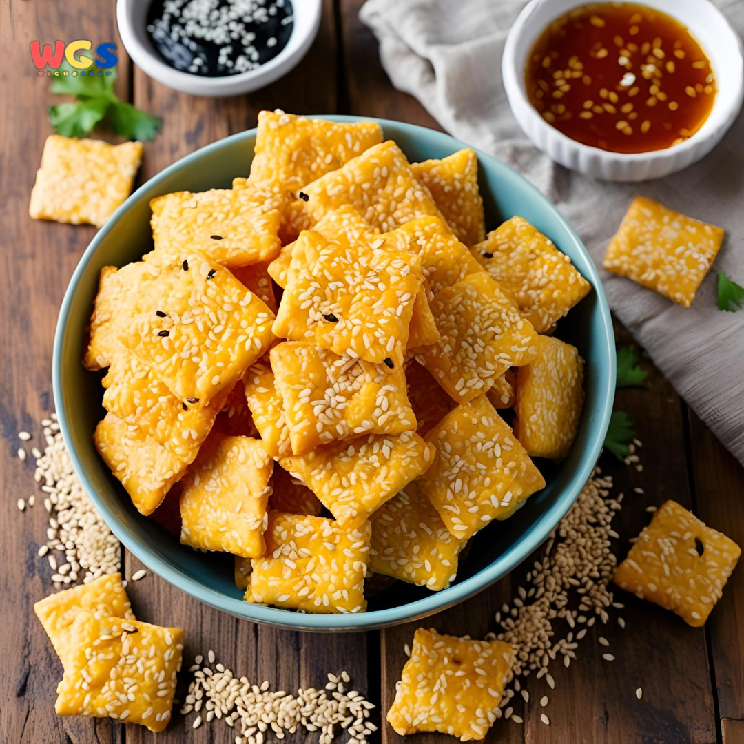 Bin Bin Rice Crackers Sesame Flavor 100g - Kerupuk Beras Rasa Wijen, Renyah dan Gurih