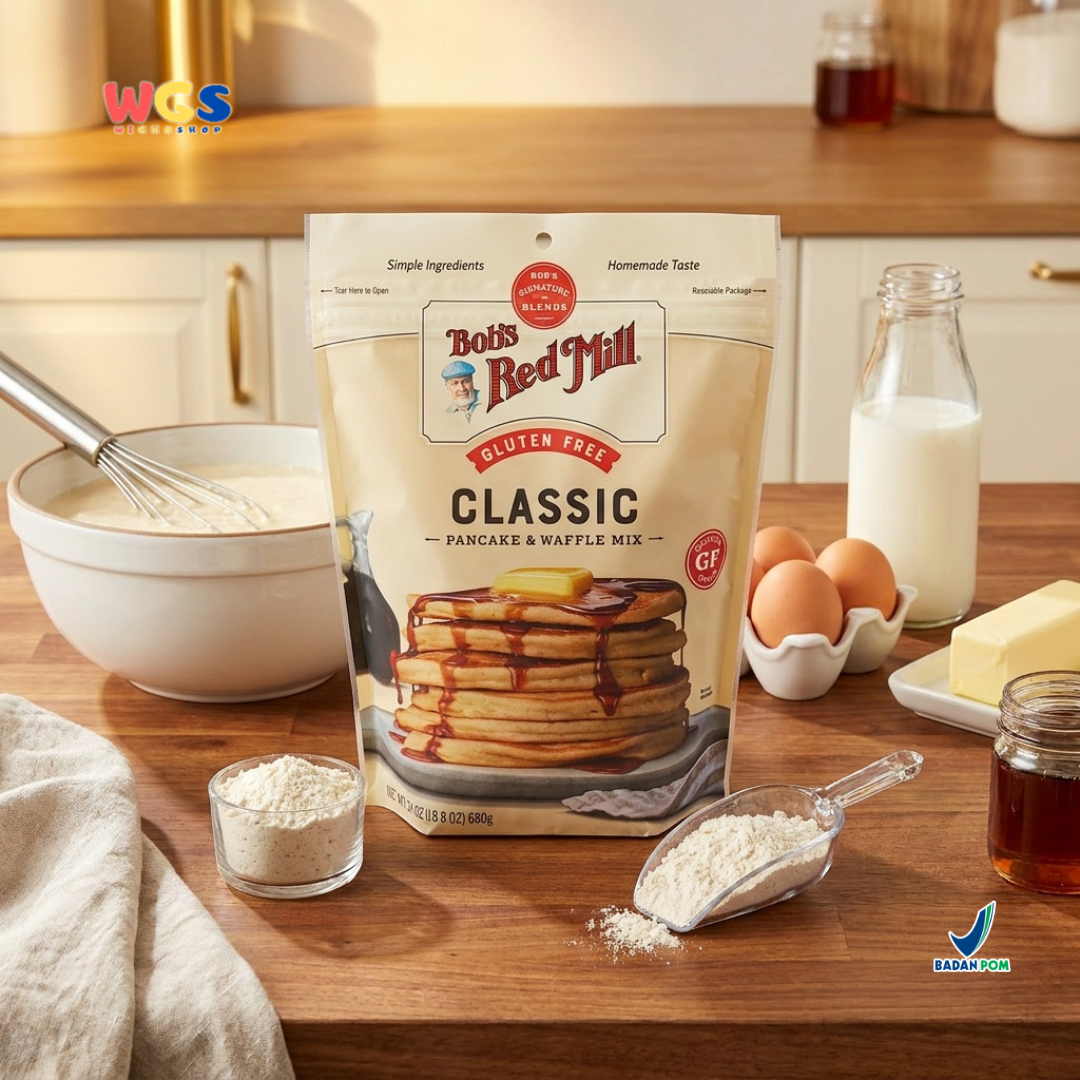 Bob’s Red Mill Gluten Free Classic Pancake & Waffle Mix 680g - Tepung Pancake Waffle Gluten Free Siap Pakai