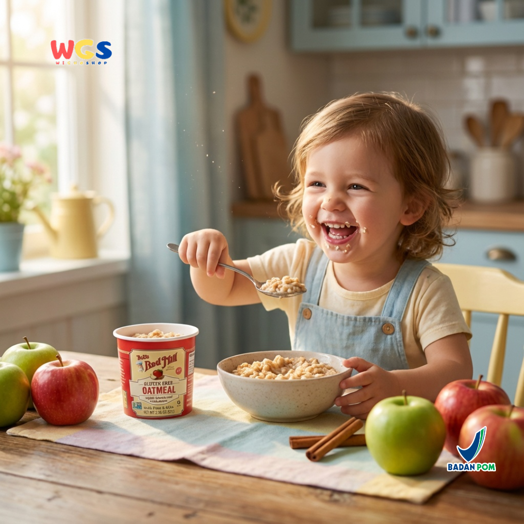 Bob’s Red Mill Gluten Free Oatmeal Apple Cinnamon with Flax & Chia Cup 67g – Oatmeal Instan Sehat