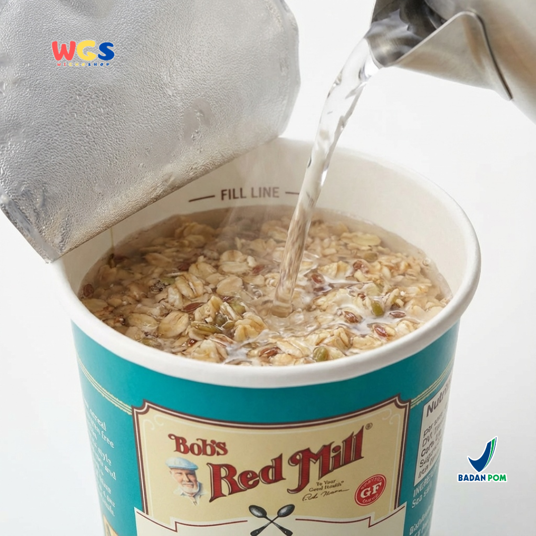 Bob’s Red Mill Gluten Free Oatmeal Classic with Flax & Chia Cup 51g – Oatmeal Instan Sehat