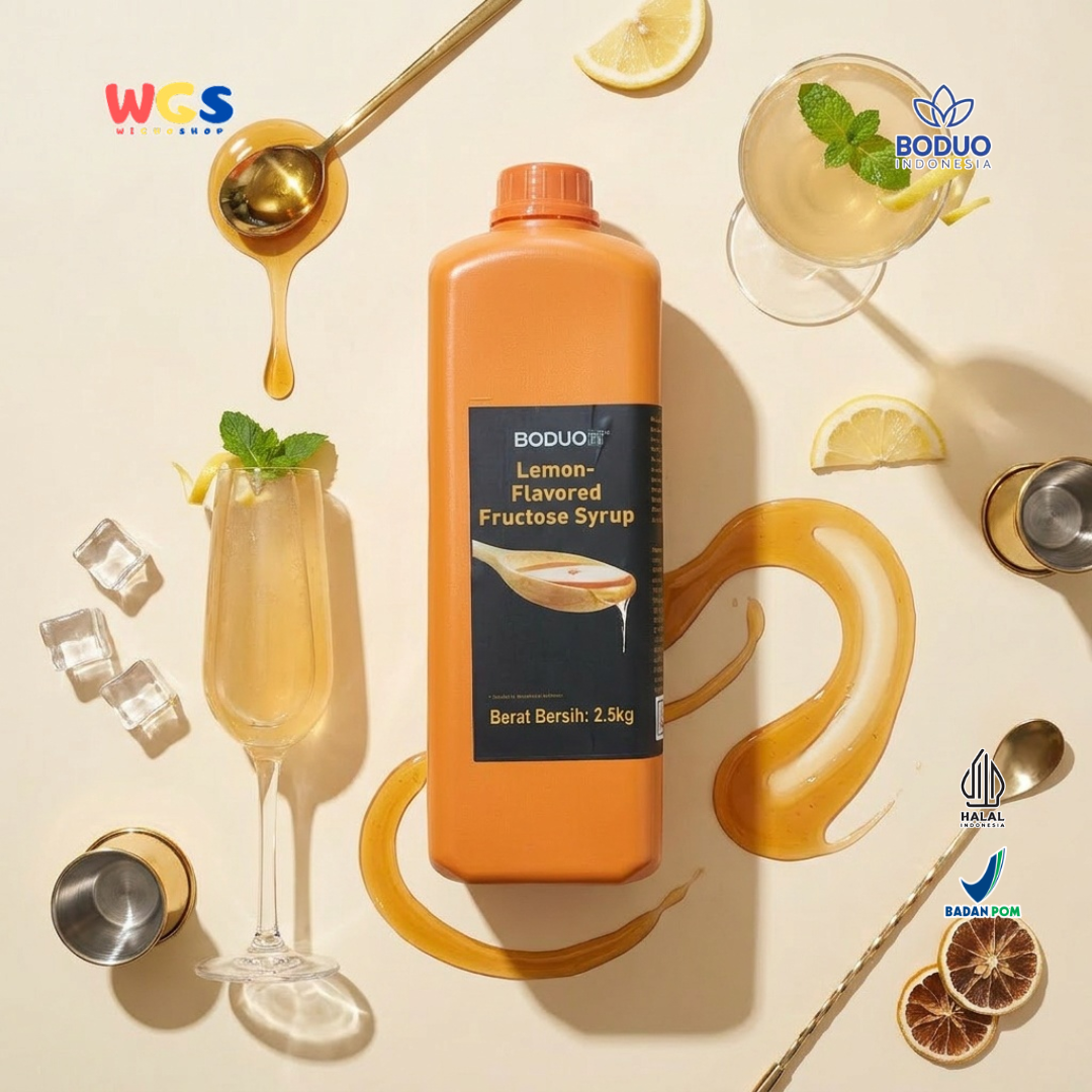 Boduo Lemon-Flavored Fructose Syrup 2.5kg - Sirup Fruktosa Lemon Bahan Minuman Cafe Boba Mocktail