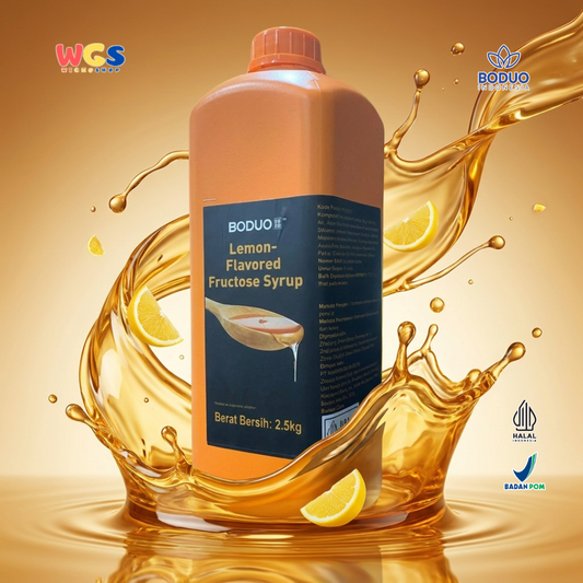 Boduo Lemon-Flavored Fructose Syrup 2.5kg - Sirup Fruktosa Lemon Bahan Minuman Cafe Boba Mocktail